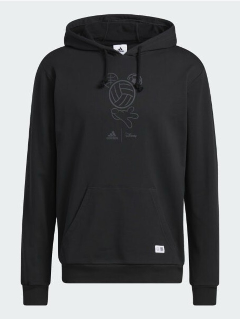 ADIDAS + DISNEY Black Mickey Graphic Pullover Hoodie Sweatshirt - UNISEX